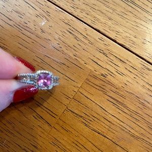 Sterling Silver Pink Ice Ring